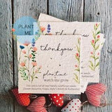Thank you Seed Card - Seeded Wildflower Card - Plantable Seed Card  - Thank you with Flowers - Eco Bee Friendly