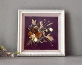 Vintage Herbarium Dried Flowers Wooden  Frame Home Decor Vintage Wall Hanging