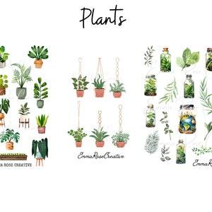 Plants - Sheet Stickers - Potted, Hanging, Greenery, Horticulture, Life, Growth, Plants