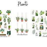 Plants - Sheet Stickers - Potted, Hanging, Greenery, Horticulture, Life, Growth, Plants