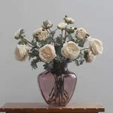 Artificial Peony 2 Head - Minimalist Fake Flowers for Event, Home Decor