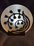 Vintage Retired Partylite Lily of the Valley Candle Holder w/Frosted Glass