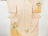 6845535: JAPANESE KIMONO / VINTAGE HOMONGI / PEONY & UME BLOSSOM