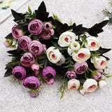Artificial Flowers Bouquet Cemetery Autumn Wreath Home Accessories Decoration