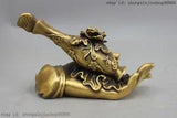 China Refining Copper Brass peony flower Kwan-Yin Bodhisattva Buddha Hand Statue