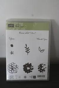Stampin' Up Stamp Clear WHAT I LOVE Floral Carnation Flowers You K