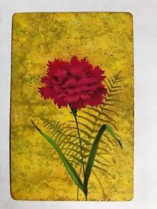 Carnation Flower Blossom Vintage Retro Art Pattern Artwork Swap Playing Card x1