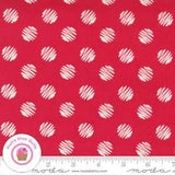 Moda LOVE, LILY 24113 11 Red Polka Dots April ROSENTHAL Quilt Fabric Retro