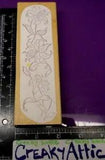LILY VINE BORDER FLOWERS RUBBER STAMP PENNY BLACK HAND MOUNTED 2136K