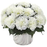 Carnation Artificial Arrangement In Marble Finished Vase Cream