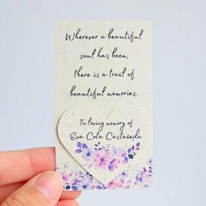 Personalized Funeral Favor Seed Celebration of Life Favor Seed Memorial Favor Seed Funeral Favor Tag Funeral Favor Label Funeral Favor Guest