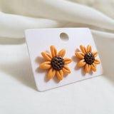 Sunflower Studs | Polymer Clay Earrings