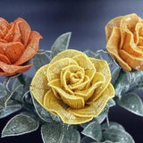 Rose bouquet, french beaded flowers, beaded roses, beaded bouquet, artificial roses, roses for beloved, handmade roses, vintage style roses