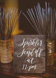 Wedding Sparkler Send Off Sign - 11x8 / No Sparkler Design Flower Delivery