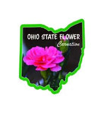 Ohio State Flower Carnation 4x3.5 inch Sticker Decal