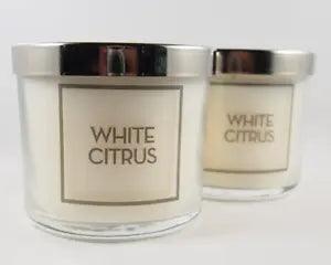 (2) Bath & Body Works White Citrus Water Lily Single Wick Scented Candle 4oz