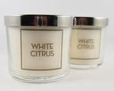 (2) Bath & Body Works White Citrus Water Lily Single Wick Scented Candle 4oz
