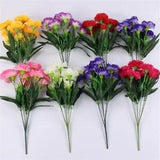 Eye Catching 10 Head Plastic Carnation Plants for Home and Party Decoration