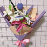 Knitted Flowers, Crochet Flowers Bouquet, Handmade Knitted Bouquet, Gift For Her,Valentine's Day Gift, Mix Crochet Bouquet