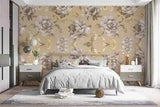 3D Retro Baroque Peony Flower Self-adhesive Removable Wallpaper Murals Wall 275