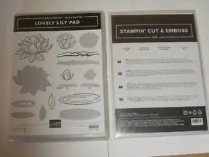 Stampin' Up LOVELY LILY PAD photopolymer set & LILY PAD Cut & Emboss Dies NEW