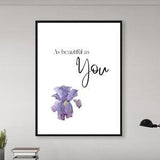 Orchid Watercolor Wall Art Print, Tropical Flower Wall Art Printable, Minimalist Wall Art, Affirmation Wall Art