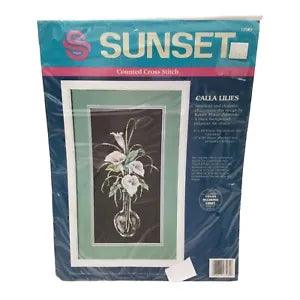 Dimensions Sunset Calla Lilies Counted Cross Stitch Kit 13569 NEW