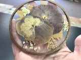 Handmade in Canada Boho Pressed Flowers Coaster Cottagecore Bohemian Nature