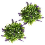 2 Pcs Fake Grass Plant Hanging Lavender Ball Dried Flowers Vase Filler Office