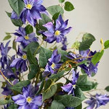 3 Heads Clematis Stem - Artificial Flower / Wedding / DIY Floral / Home Decoration / Gifts / Purple