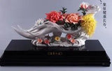 Dehua Color Porcelain Ginseng Renshen Ganodorma Ruyi Wishful Peony Flower Statue