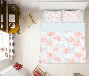 3D Peony Flower A220 Bed Pillowcases Quilt Duvet Cover Uta Naumann Zoe
