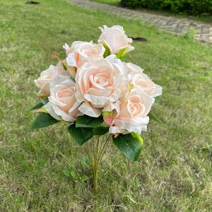 champagne rose wedding flower fake wedding bouquet flower floral centerpiece rose flower artificial flower wedding home  decor event decor
