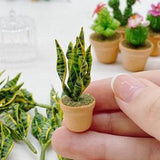 3 pieces Miniature Plants clay polymer, Miniature decorate for Garden Dollhouse