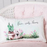 Spring 12 x 20 Pillow Cover Gift For Mom Flowers Seeds Blooms Pillow for Mother's Day Gift for House Warming Gift