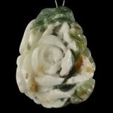 BH06008# Hand Carved Unique Peony Flower Ocean Jasper Pendant Bead Gemstone