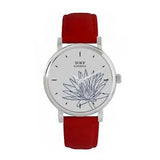 Toff London TLWS-46473 Ladies Blue Water Lilies Flower Watch
