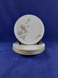 ROYAL COURT FINE CHINA CARNATION 4 BREAD & BUTTER PLATES 6 1/2" DIAMETER. JAPAN.