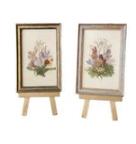Vintage Lisa Wein I Karntnerstrasse 35 Framed Dried Flower Art Miniature 3"x4"