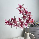 9 Heads Faux Orchid Stem - High Quality Artificial Flower / Wedding / Home Decoration / Gifts / DIY Floral / Pink
