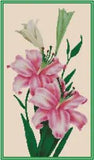 Pink Lilies Counted Cross Stitch Chart No.14-161