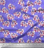 Soimoi Cotton Poplin Fabric Peony Floral Fabric Prints By metre-Iig