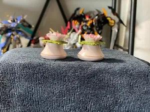 Vintage Denton China Salt and Pepper Shakers Pink Rose & Carnation