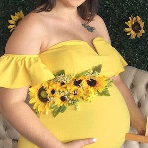 Sunflower Baby Shower, Sunflower Maternity Sash, Sunflower Flower Sash, Sunflower Theme Baby Shower,Sunflower Mommy to Be, Custom Sash