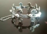 Erick's Sterling Silver Special Collection Art Deco Lilies Bracelet Taxco.950