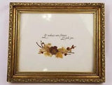 Vintage Dried Pressed Flower Mother I'd Pick You Framed 10x12