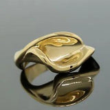 Tiffany & Co. Elsa Peretti Calla Lily Flower Ring Size 6 Vintage 18K Yellow Gold