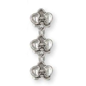 Orchid Jewelry Sterling Silver Handmade Orchid Pendant  Or32x-3p