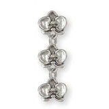 Orchid Jewelry Sterling Silver Handmade Orchid Pendant  Or32x-3p