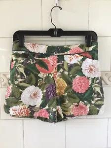 Anthropologie Eleveneses  Ranunculus Bloom Floral Shorts sz 2